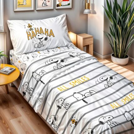 Peanuts Completo Lenzuola Copriletto Snoopy Lol Singolo
